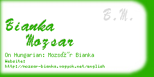 bianka mozsar business card